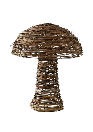 The Mushroom Decoration offers a rustic, woven take on a classic woodland-inspired shape. Its woven construction gives the piece a natural, textured appearance, making it an easy addition to shelves, tables or decorative arrangements. A simple choice for anyone who enjoys rustic home accessories and nature-inspired details, it can be styled on its own or alongside other decorative pieces.